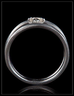 Svævende Rå Diamant i Dobbelt Ring – 0.23 ct.