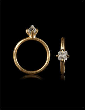 Tanzaniansk Naturlig Rå Diamant Ring – 1.12 ct.