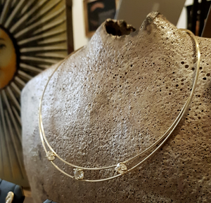 Unik Rå Diamant Guldchoker – 5.49 ct.