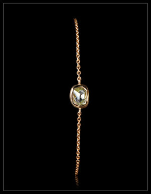 Rå Diamant fra Guinea i Guldkædearmbånd – 0.96 ct.