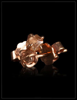 Varme Lysebrune Rosaguld Diamantørestikkere - <strong>1.03 ct.</strong> - Rough Diamonds DK