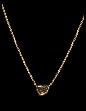 Harmoni Brun Diamant Guldhalskæde - <strong>1.49 ct.</strong> - Rough Diamonds DK