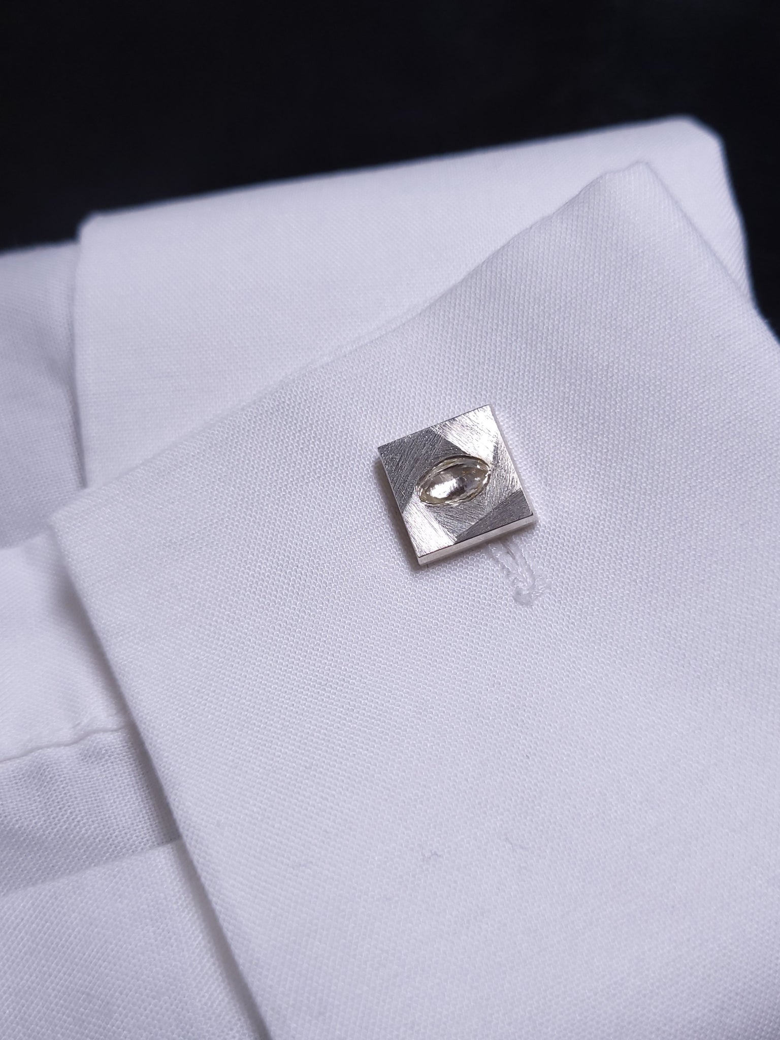 Rå Diamant Sølv Manchetknapper – 0.98 ct.
