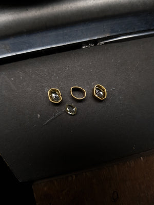 Rå Diamant Regndråber fra Sydafrika i Guldhalskæde – 0.89 ct.