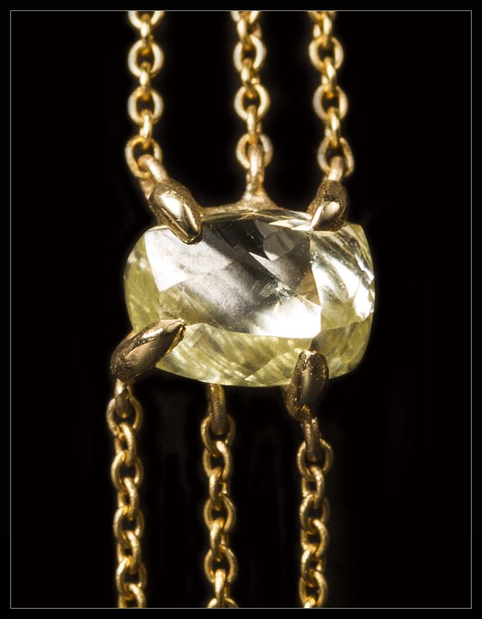 Gul Solstråle Diamantarmbånd - <strong>1.45 ct.</strong> - Rough Diamonds DK